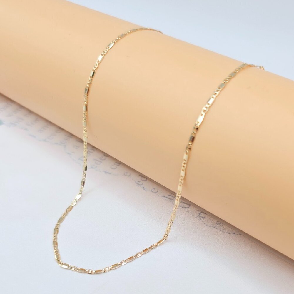 Rose Gold Dainty Box Link Chain Necklace – 45cm / 17.7 Inch Shine, XPNL0023